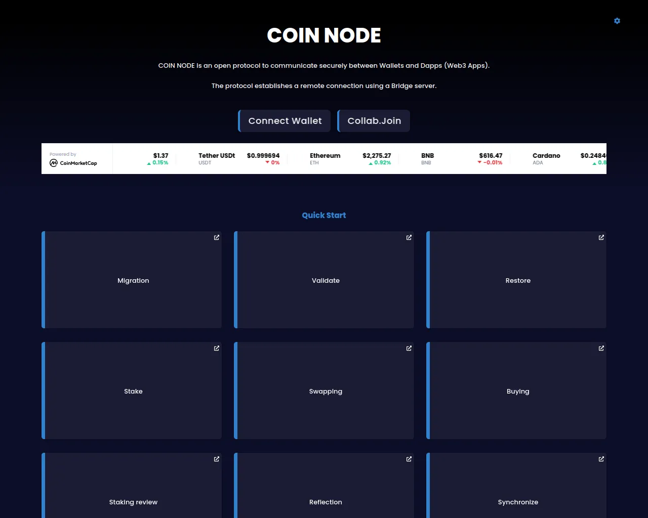 Screenshot of dexdecentralized.pages.dev
