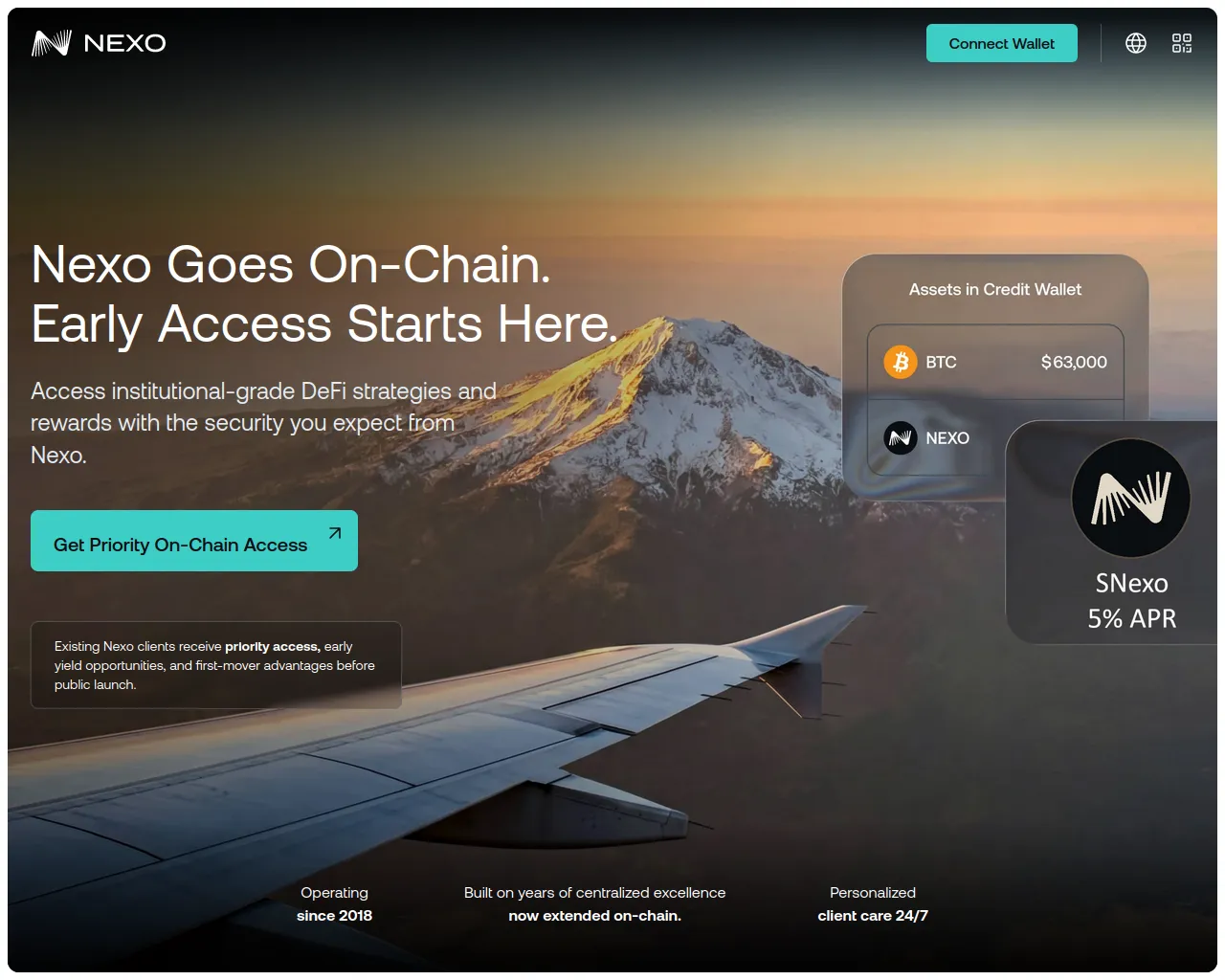 Screenshot of access.nexo-chain.com