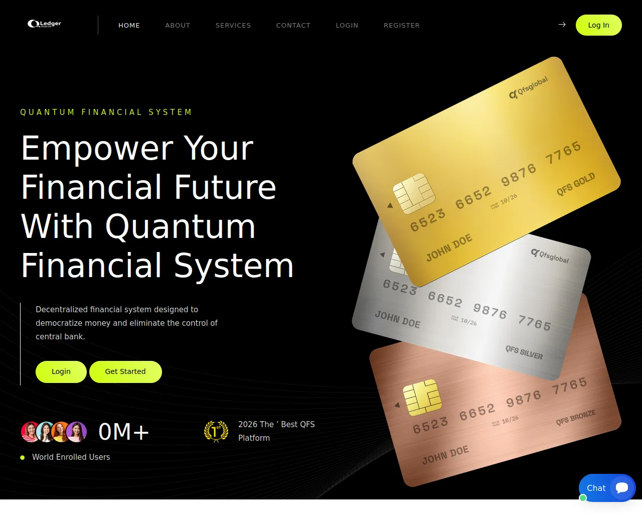 Screenshot of quantumreserveledger.com