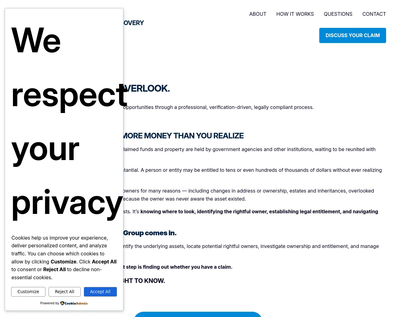 Screenshot of americandiscoverygroup.com