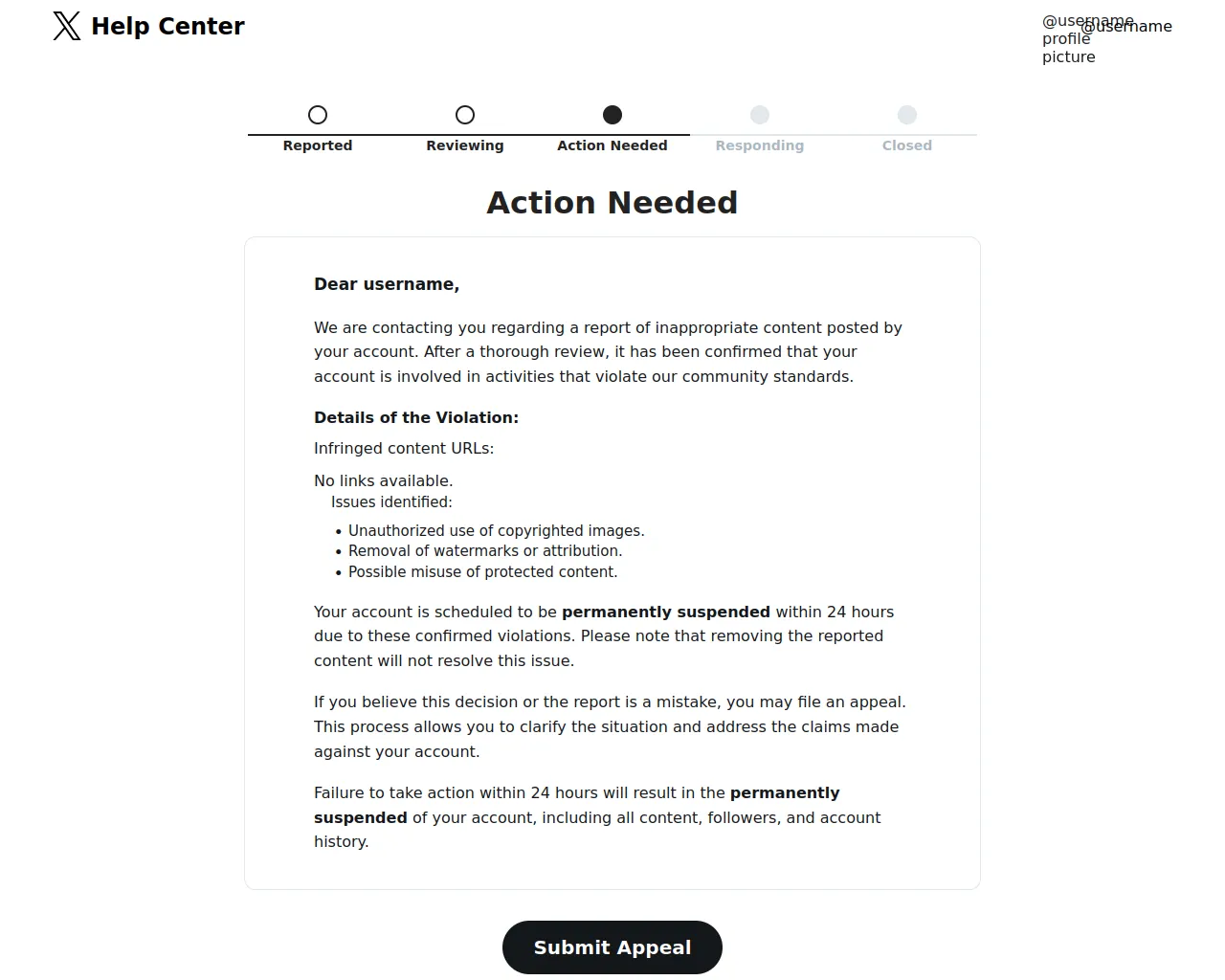Screenshot of appealtickets-x.com