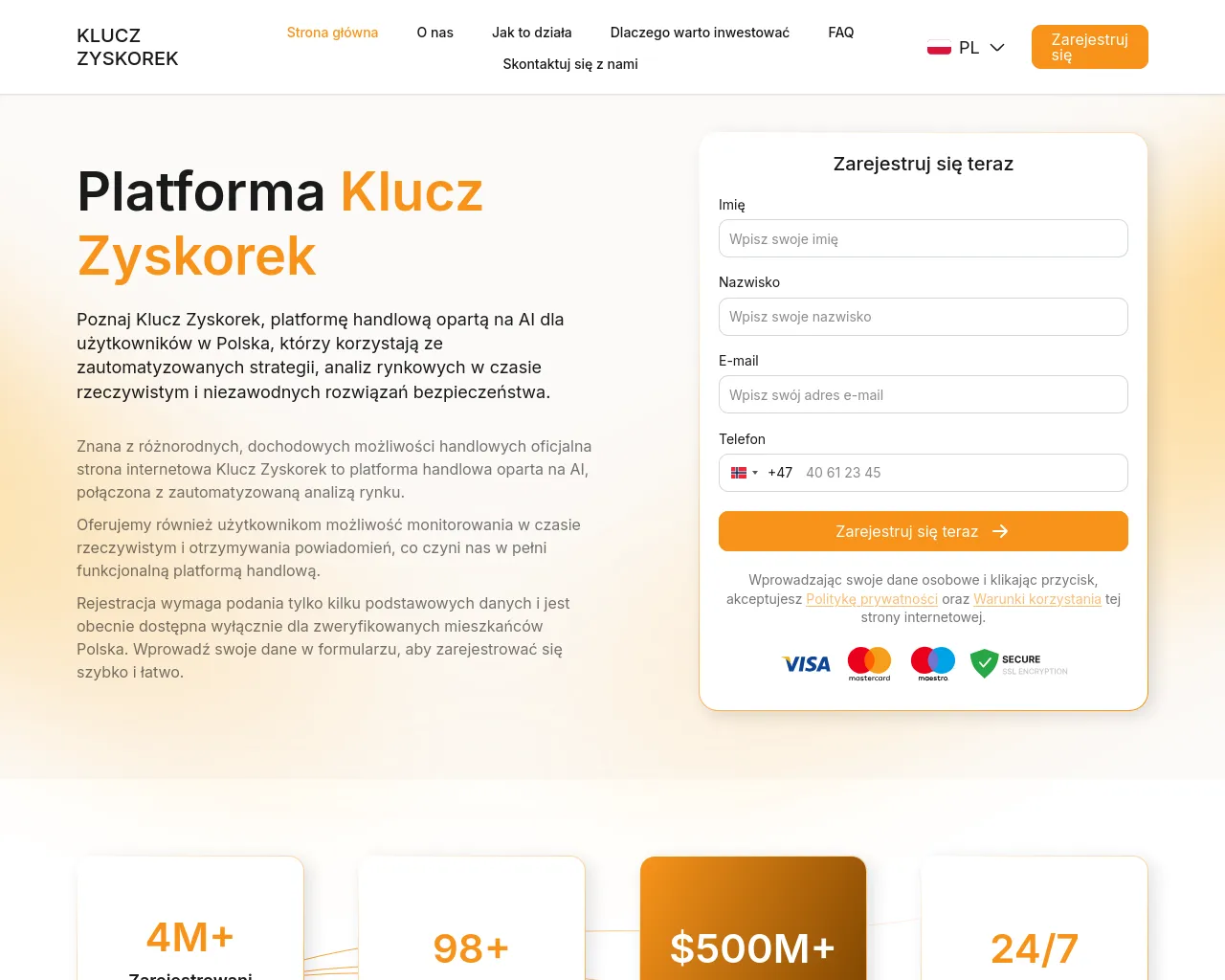 Screenshot of klucz-zyskorek.com
