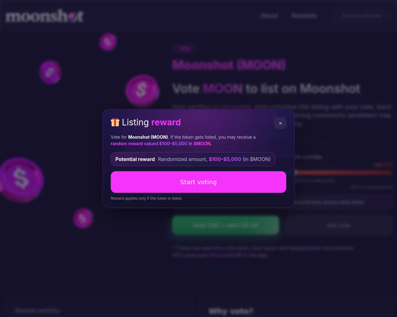 Screenshot of moonxshot-vote.com