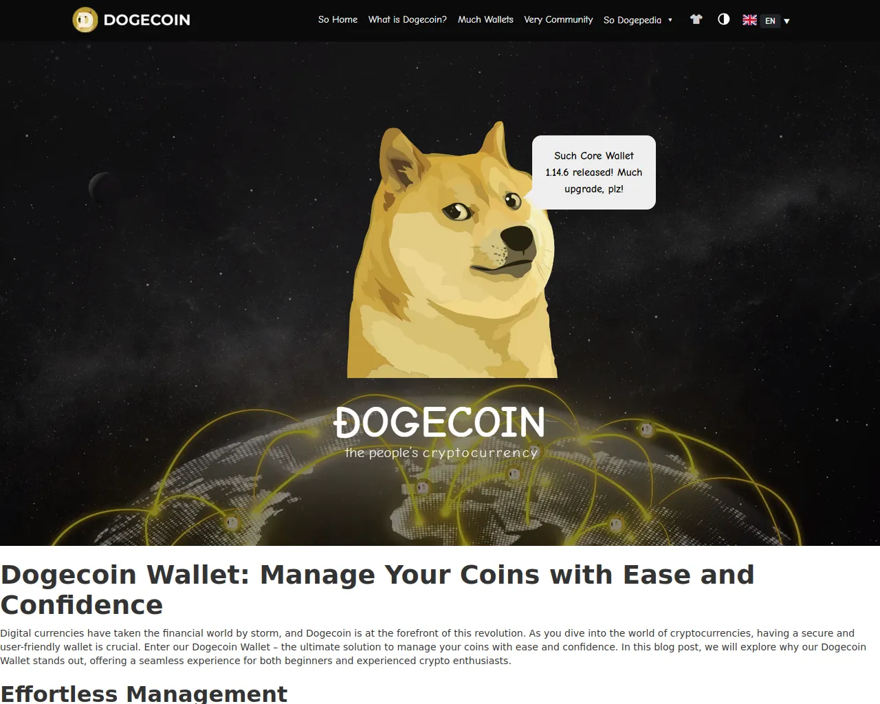 Screenshot of dogicoinwallete.webflow.io