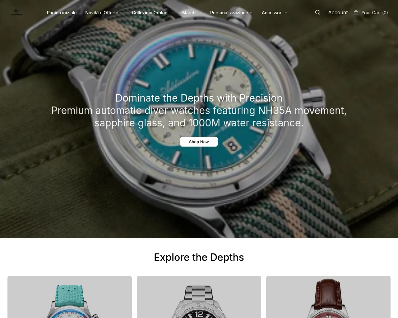 Screenshot of addiesdivestore.shop