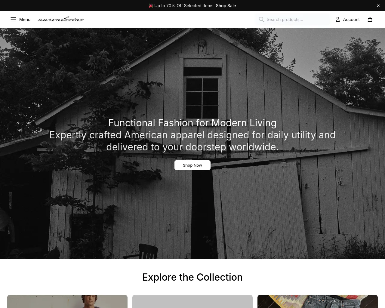 Screenshot of aaronlevinestore.shop