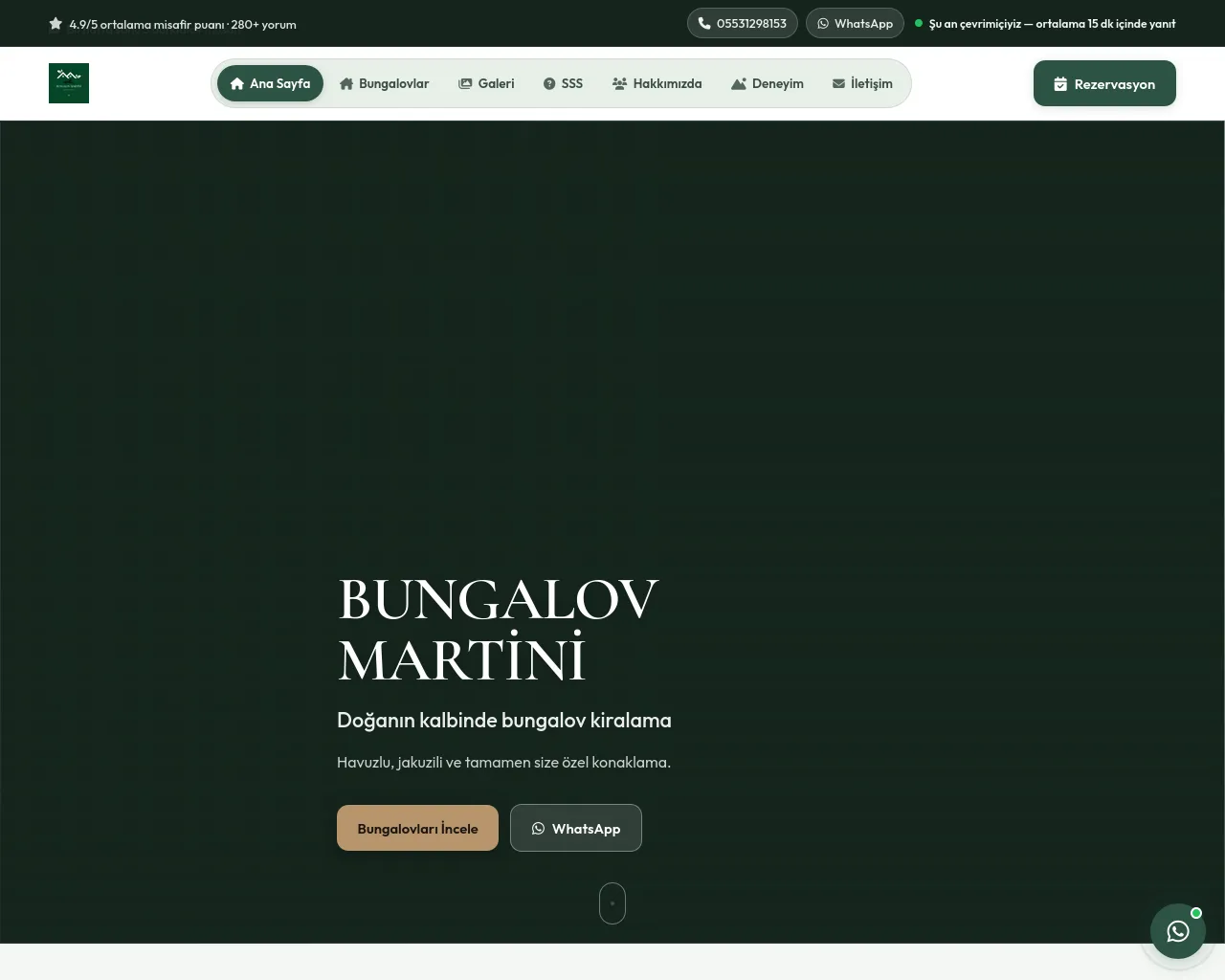 Screenshot of bungalovmartini.com