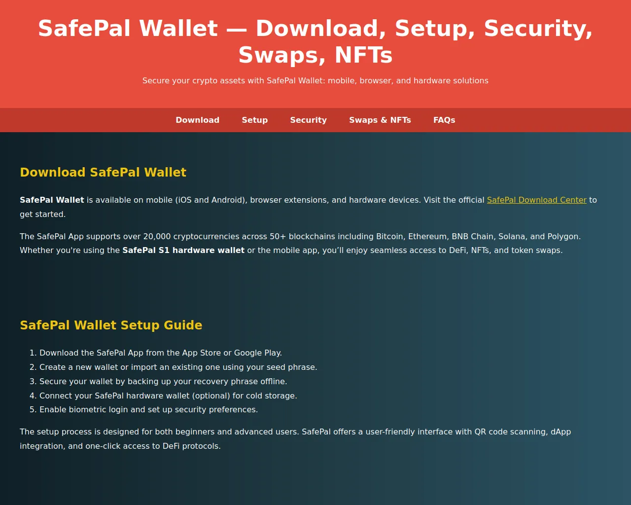 Screenshot of safepal-wallet-en.pages.dev