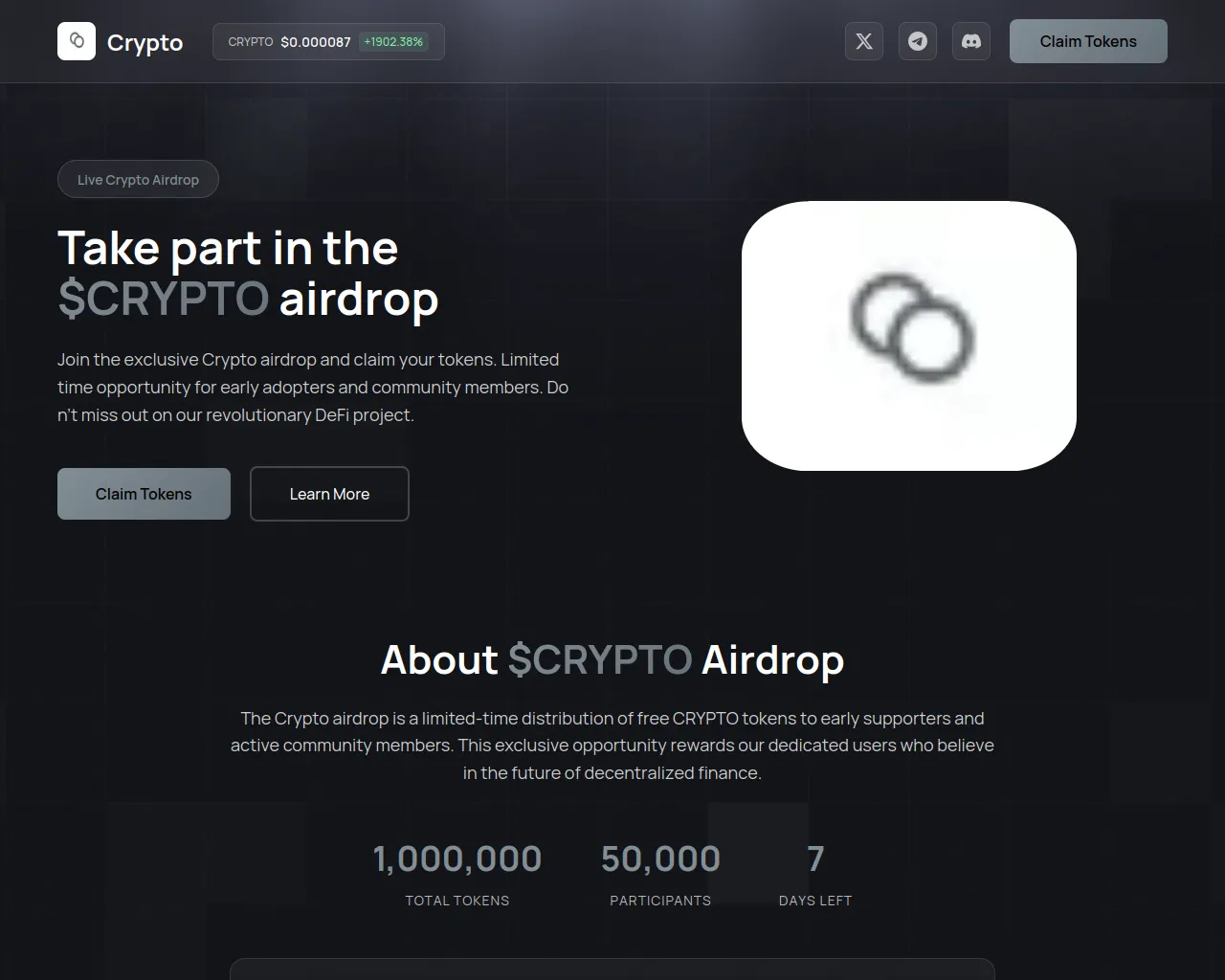 Screenshot of crypto.solwarp.cc