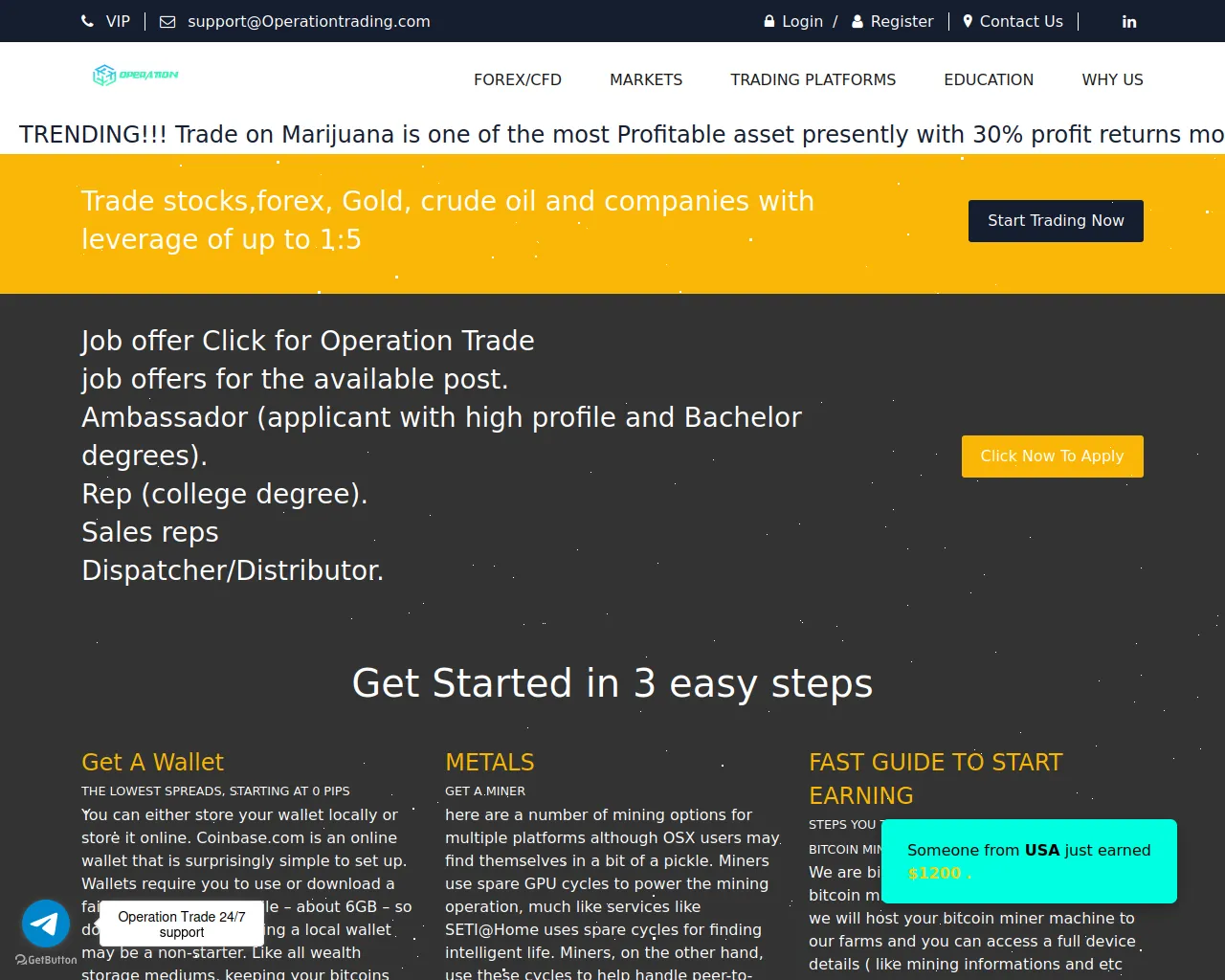 Screenshot of operationtrading.live