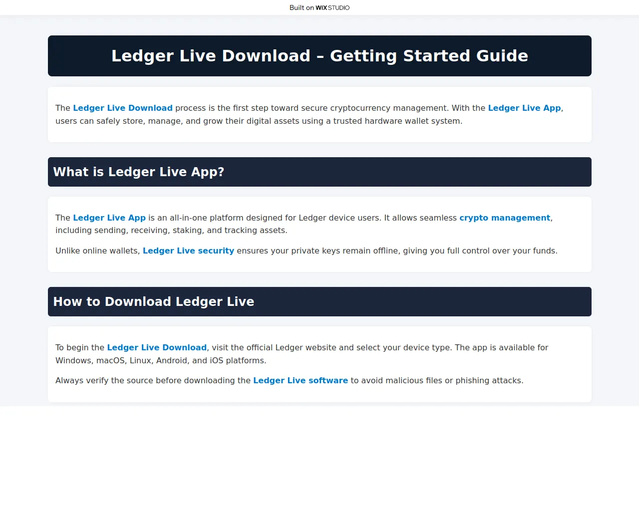 Screenshot of begin-liveapp.wixstudio.com