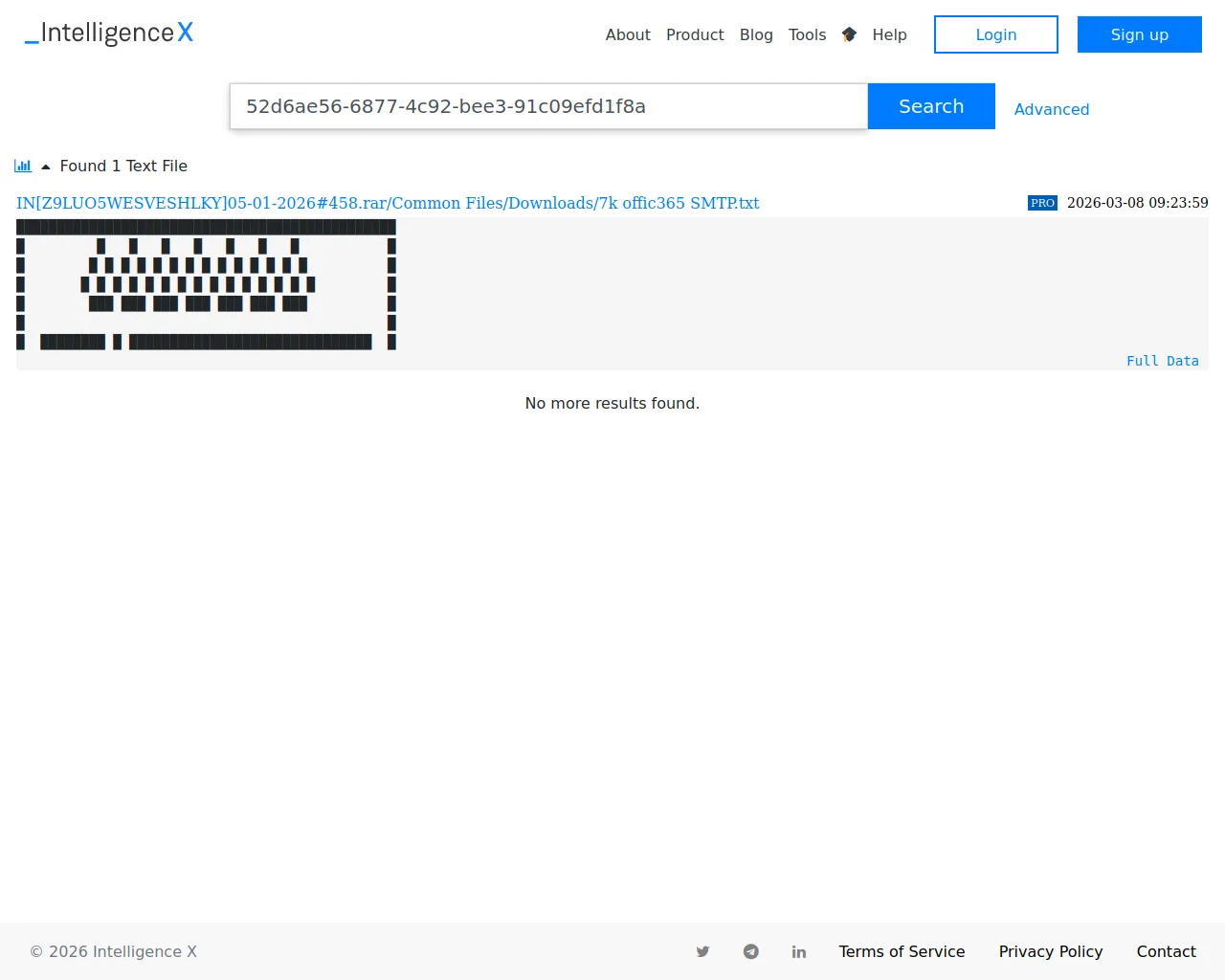 Report - intelx.io/?s=52d6ae56-6877-4c92-bee3-91c09efd1f8a