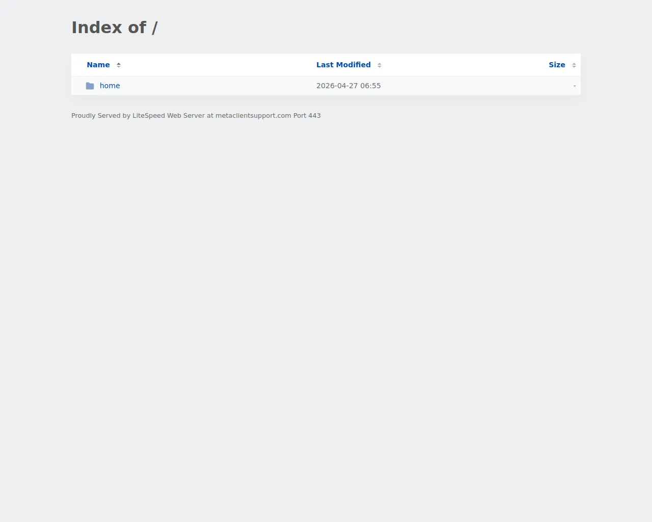 Screenshot of metaclientsupport.com