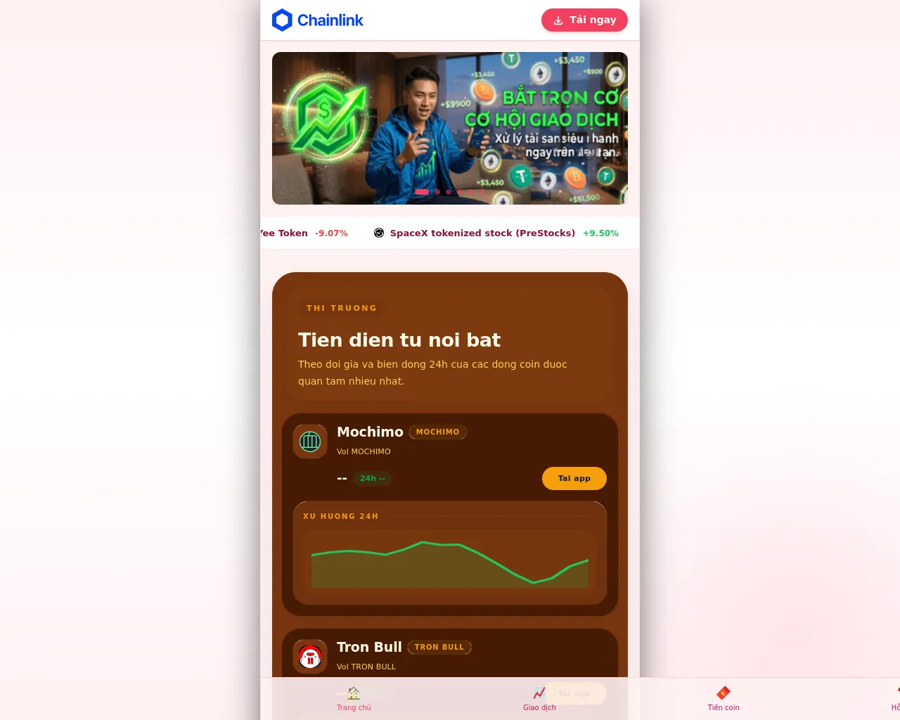 Screenshot of chainlinkcoin.net