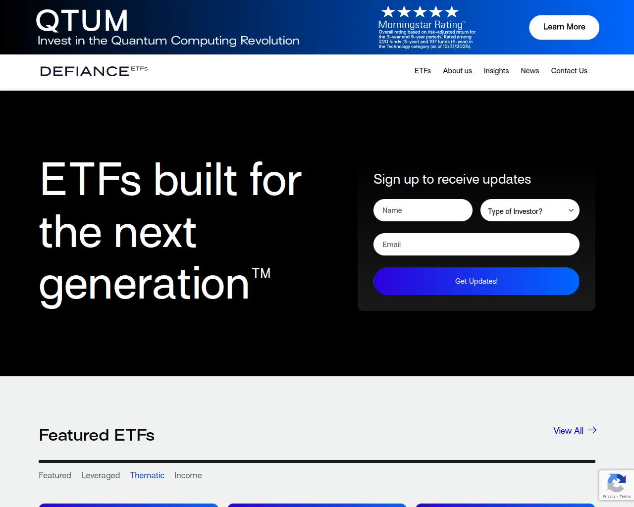 Screenshot of defianceetfssecure.com