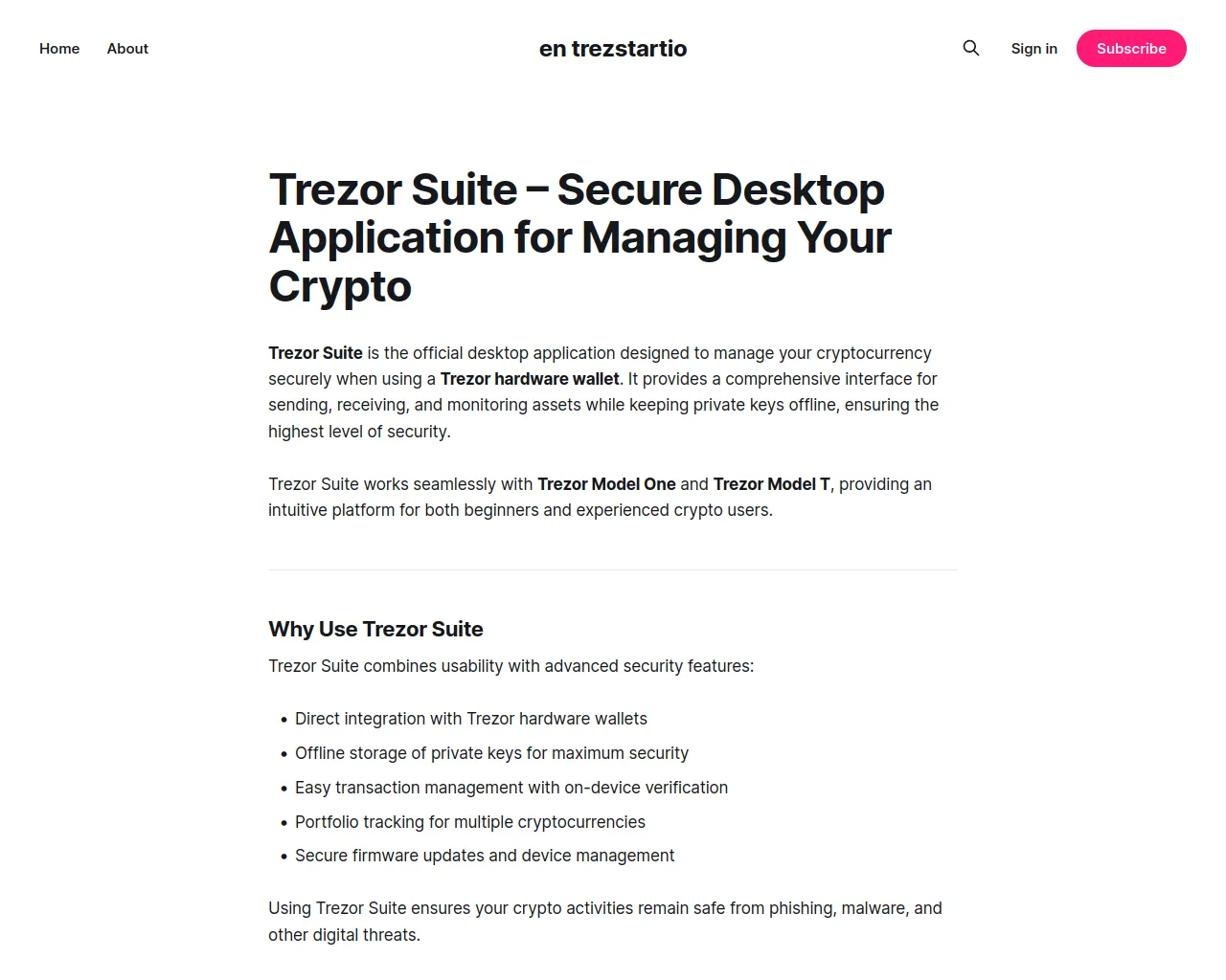 Screenshot of en-trezstartio.ghost.io