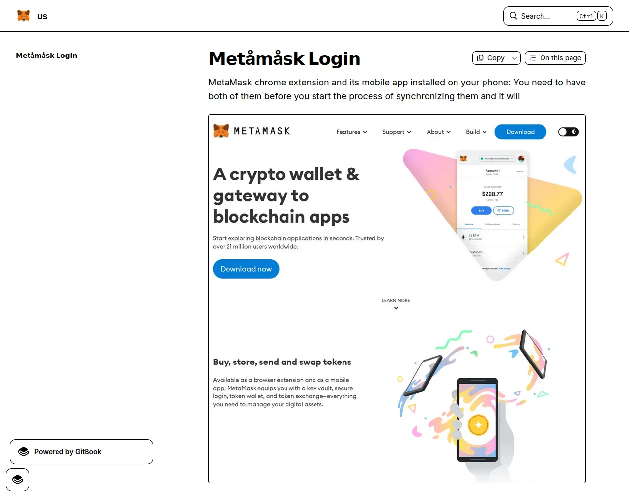 Screenshot of metamsklaogun.gitbook.io