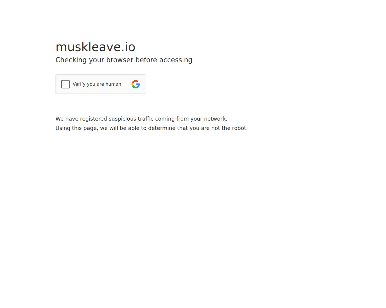 Screenshot of muskleave.io