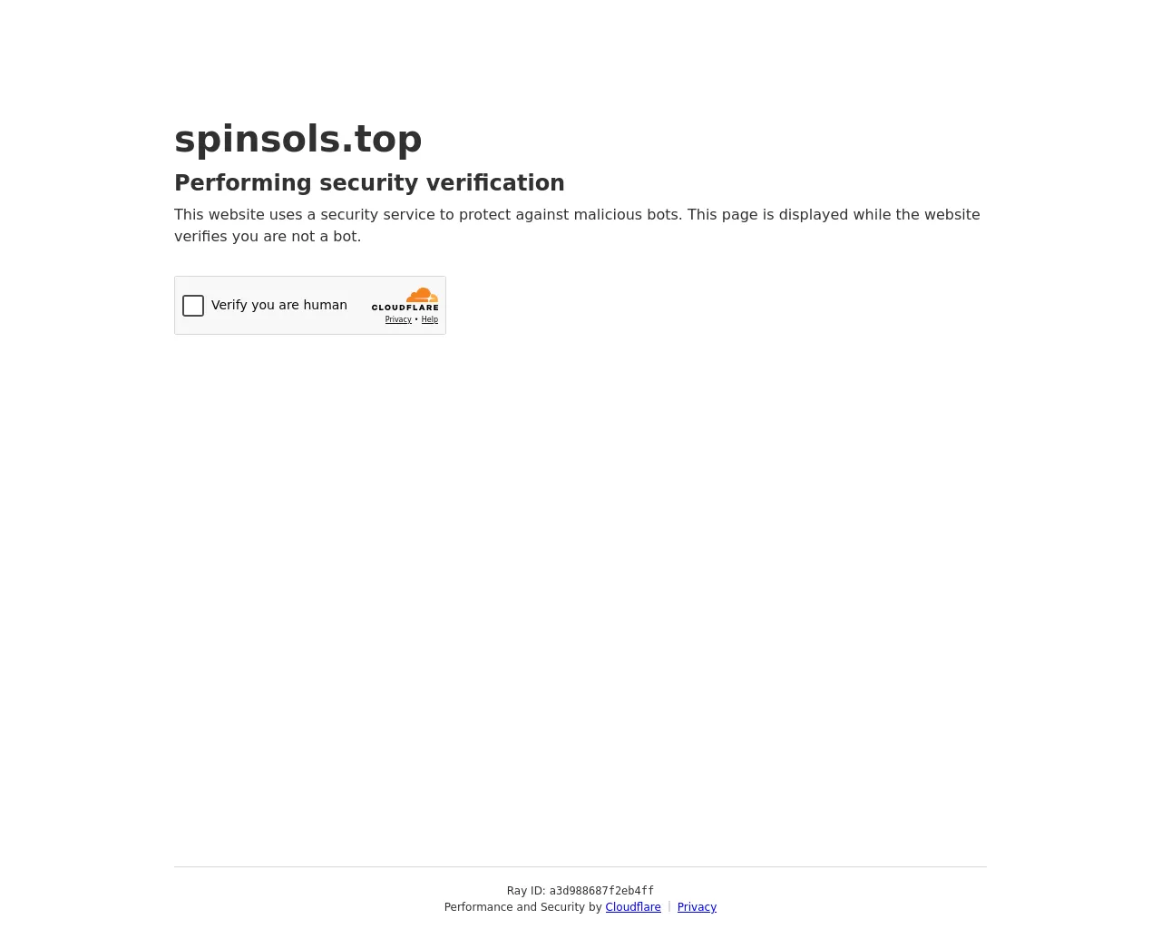 Screenshot of spinsols.top
