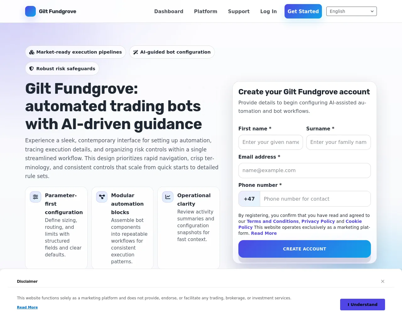 Screenshot of giltfundgrovepro.com