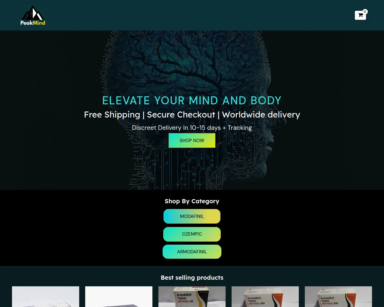 Screenshot of gopeakmind.com