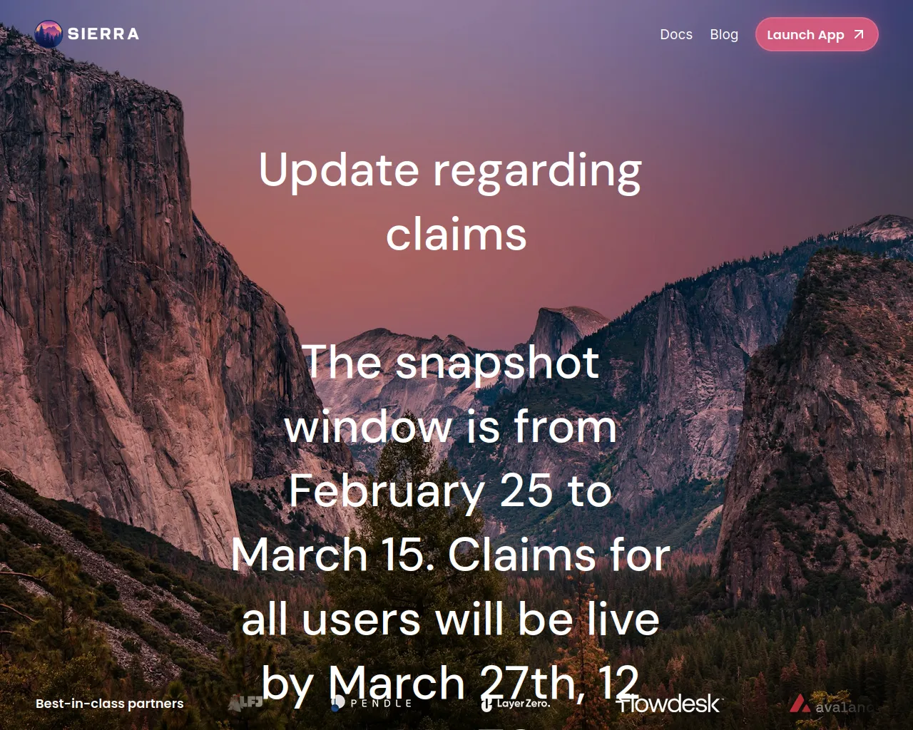 Screenshot of dashboard-sierra.xyz