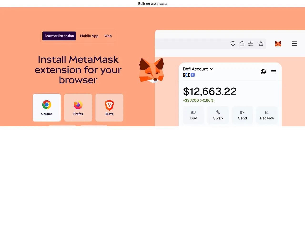 Screenshot of metamask-eng.wixstudio.com