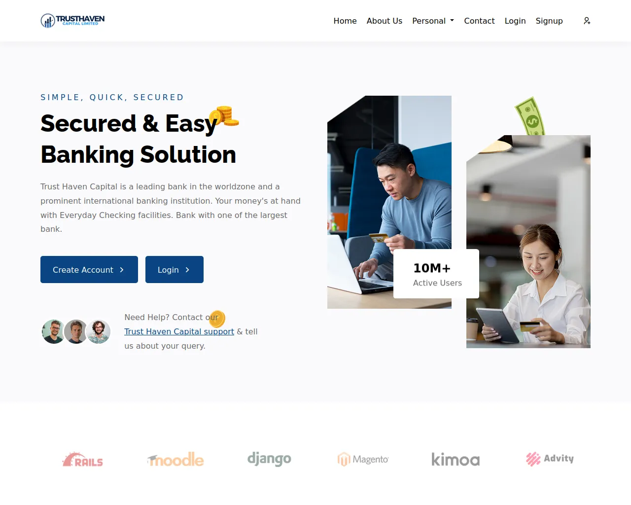 Screenshot of trusthavencapital.org
