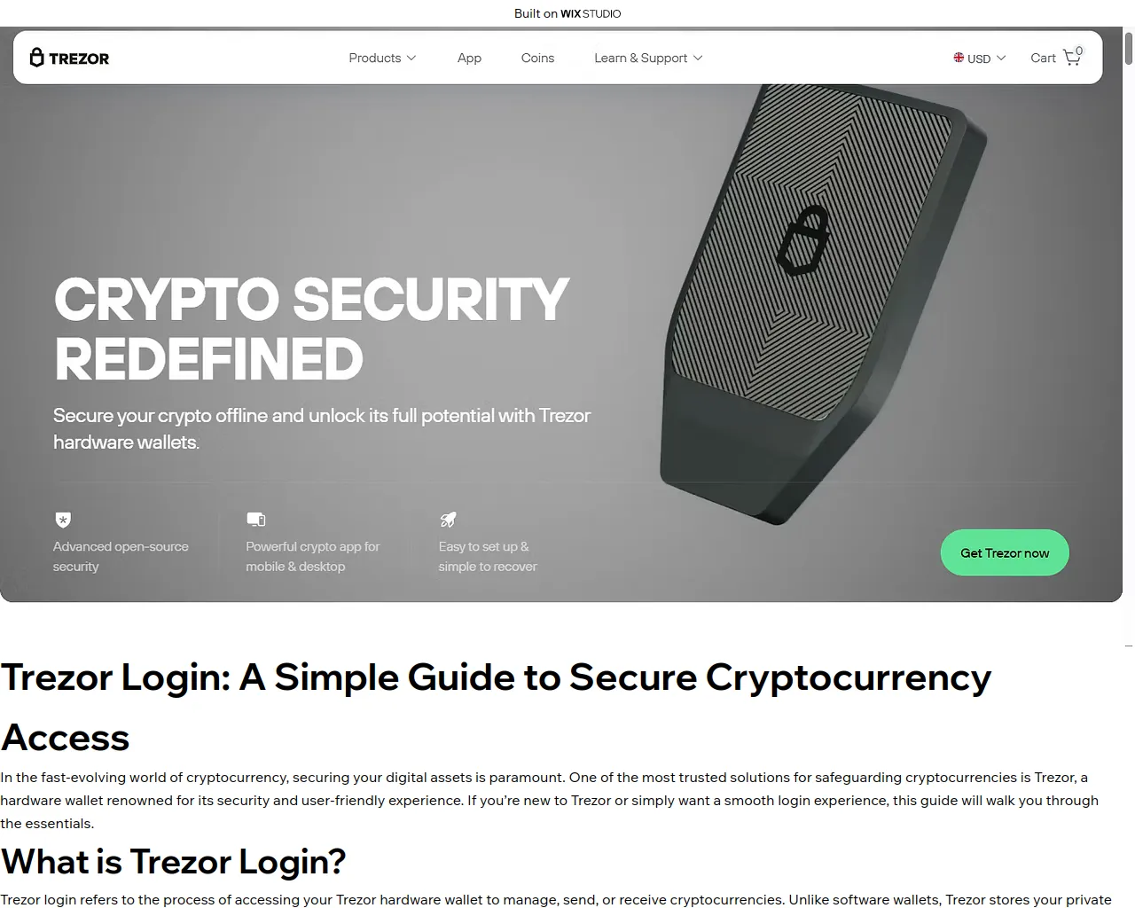 Screenshot of trizorlogs.wixstudio.com