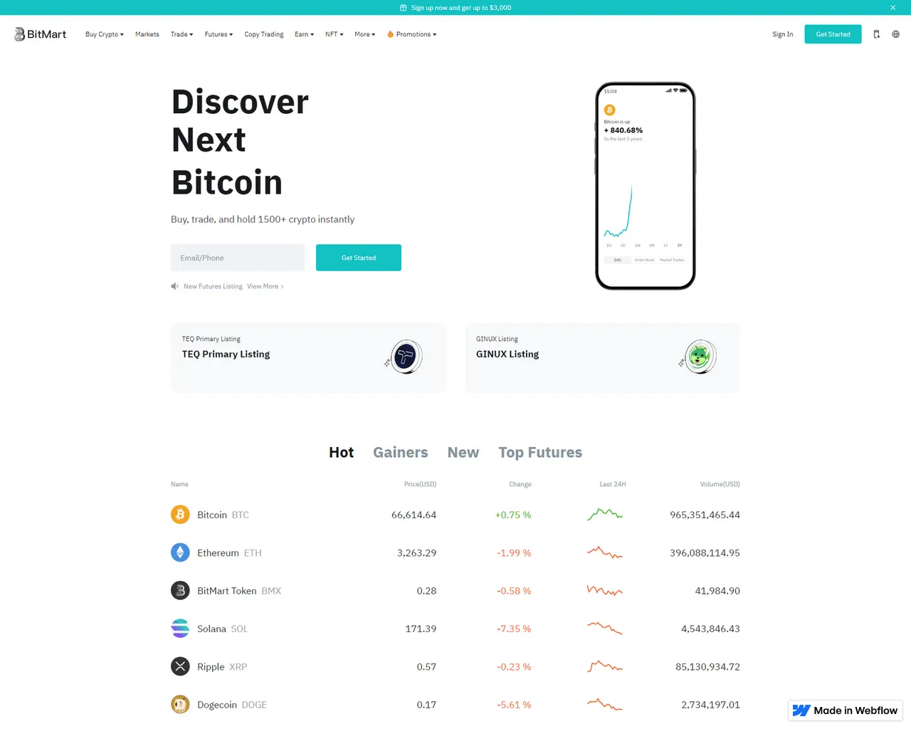 Screenshot of m--sso--bitmrt--ca.webflow.io