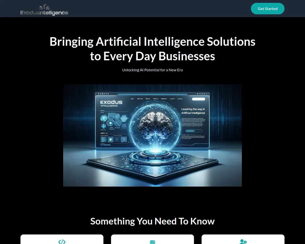 Screenshot of exodusintelligence.ai