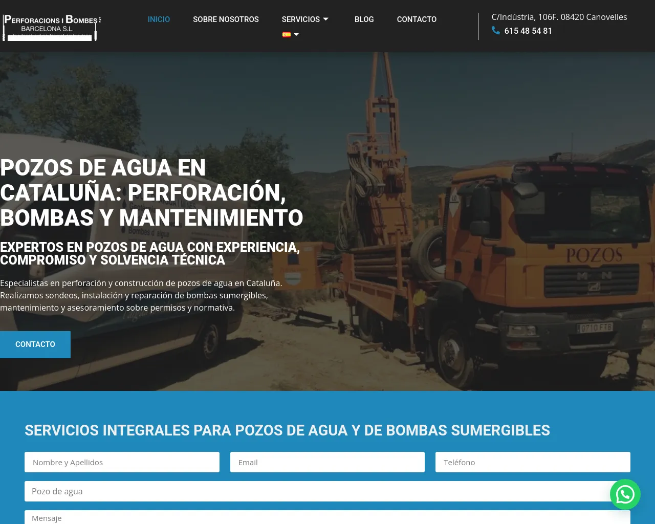 Screenshot of pozosdeagua.eu