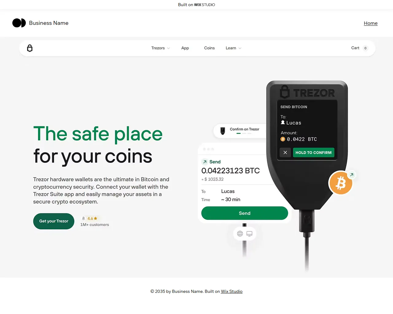 Screenshot of trezo-suitesapp.wixstudio.com