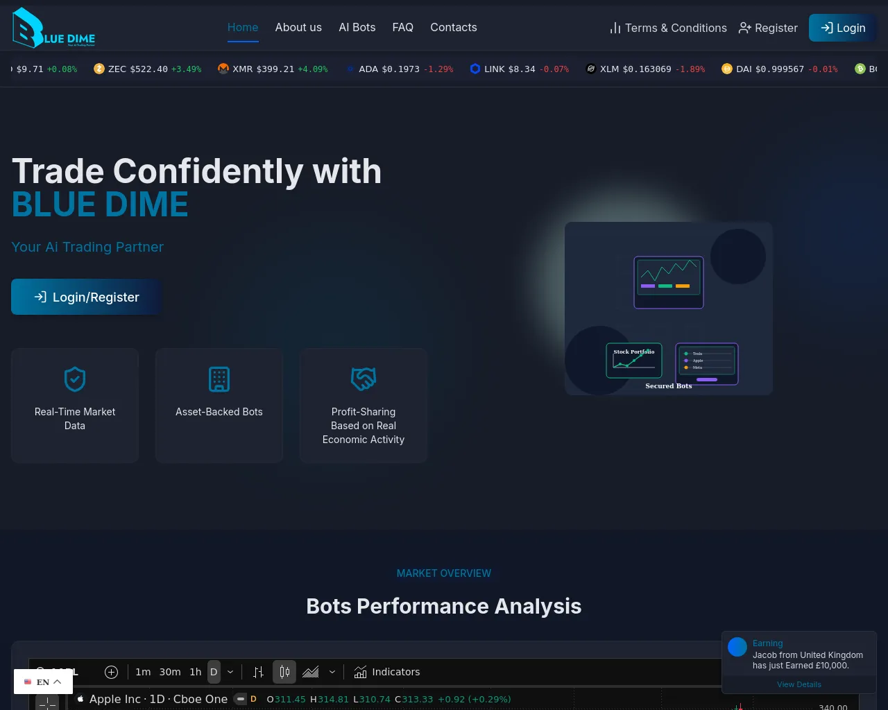 Screenshot of bluedlme.com