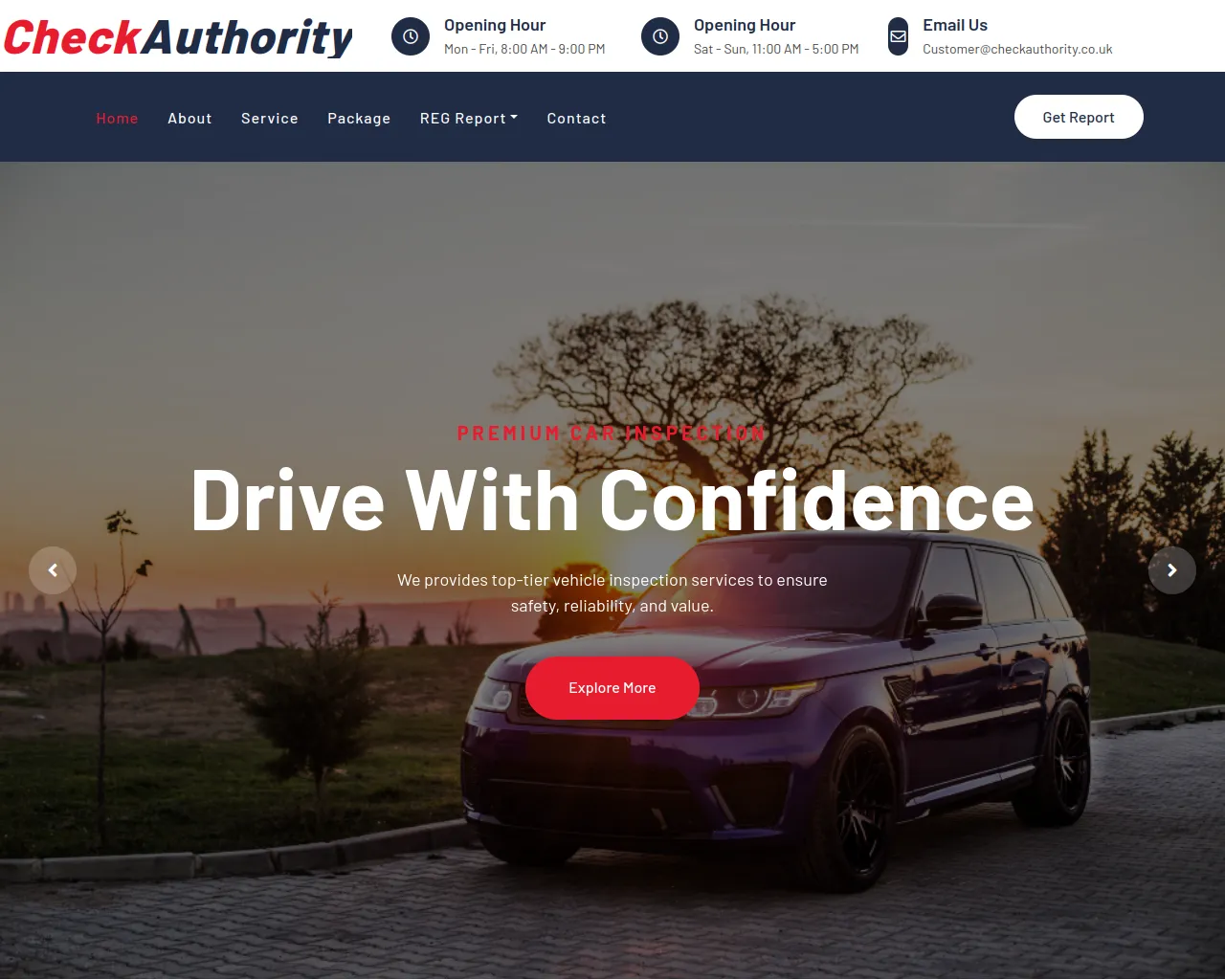 Screenshot of checkauthority.co.uk
