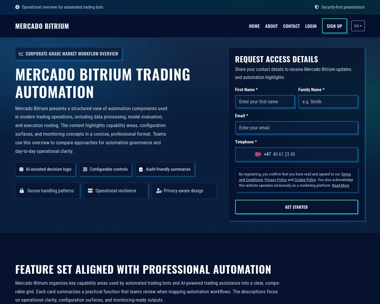 Screenshot of mercadobitriumsoft.com