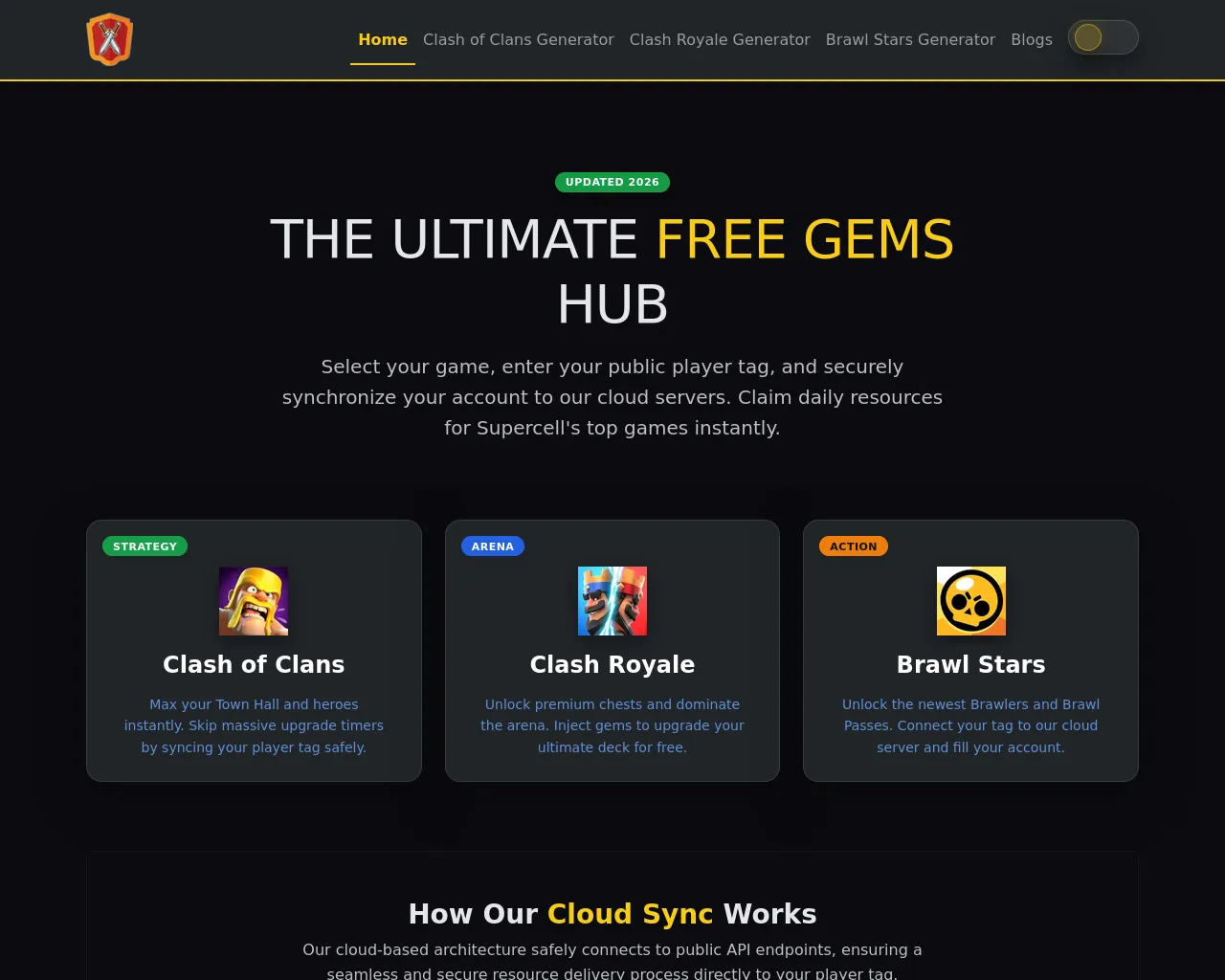 Screenshot of clashzone.net