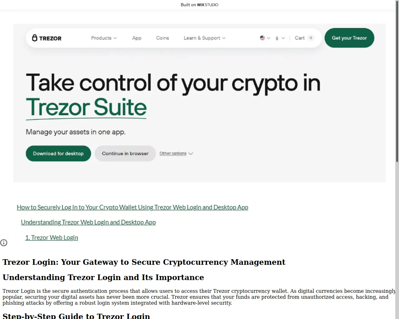 Screenshot of trexor-view.wixstudio.com