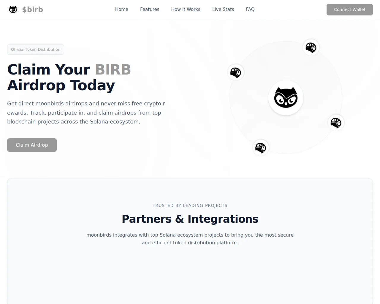 Screenshot of moombrds.com