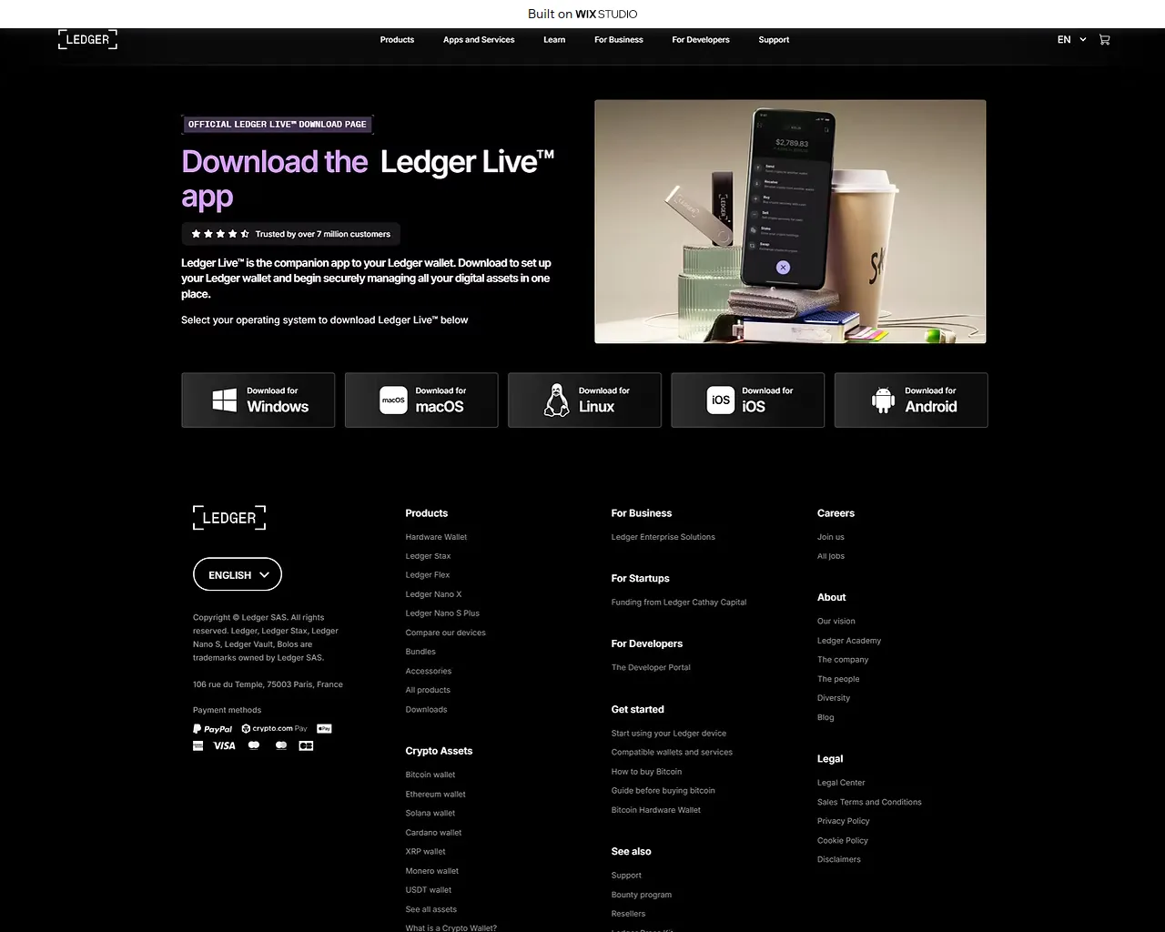 Screenshot of ledgir-homepage.wixstudio.com