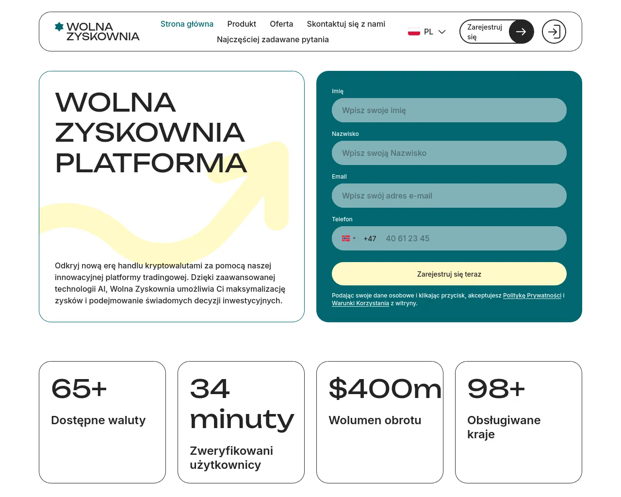 Screenshot of wolna-zyskownia.com