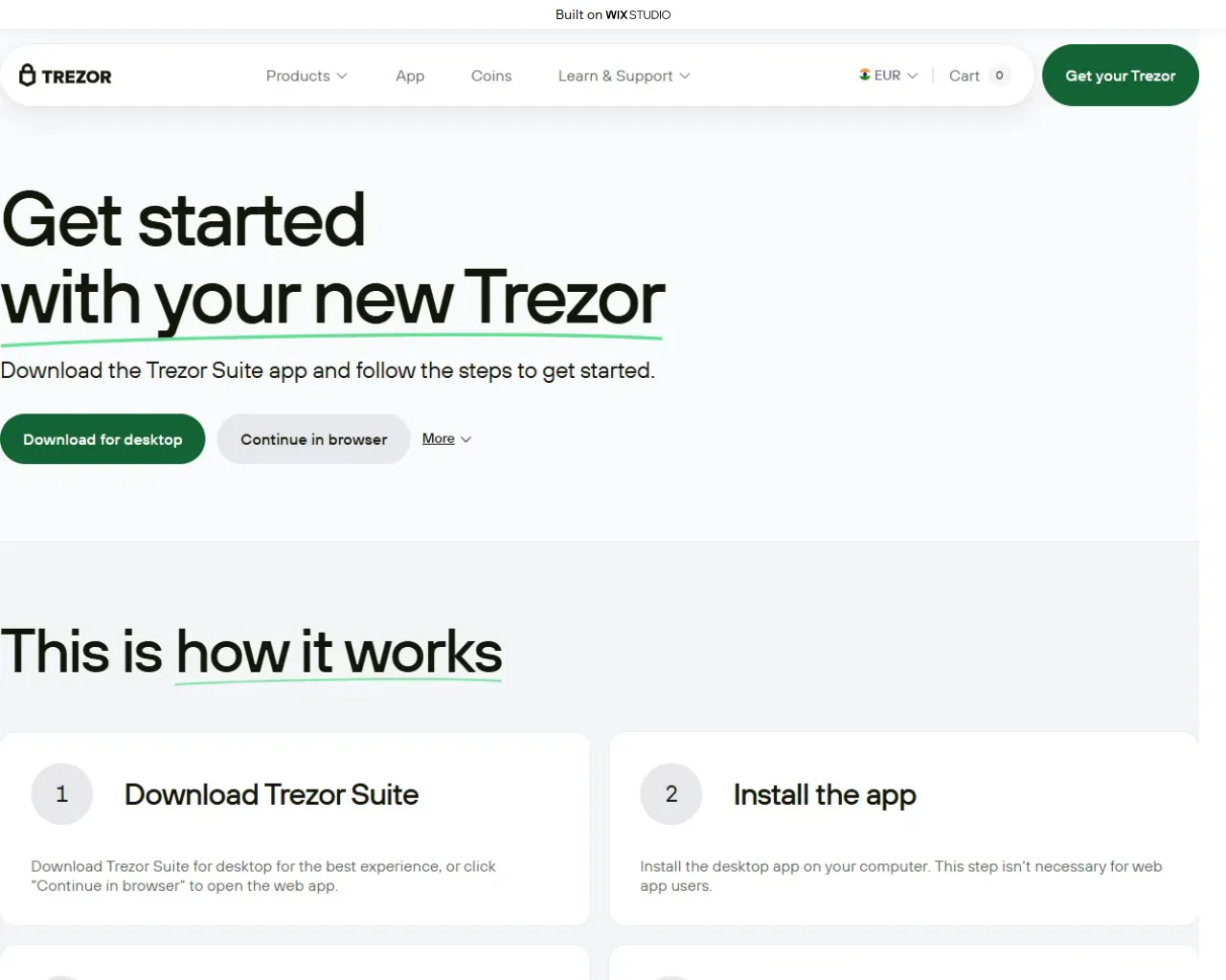 Screenshot of treziosuite.wixstudio.com