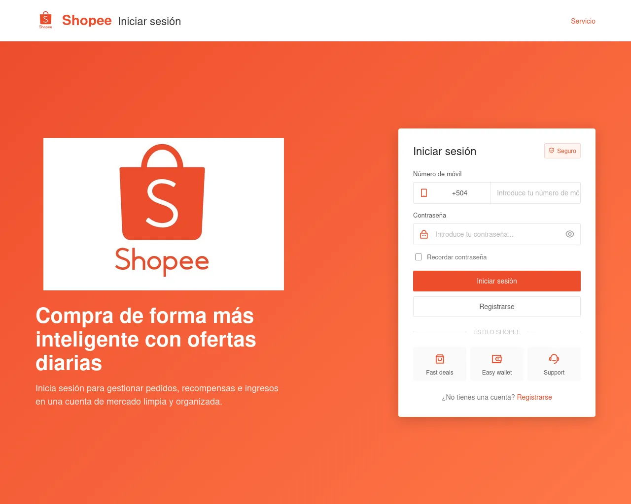 Screenshot of shopee1.cyou