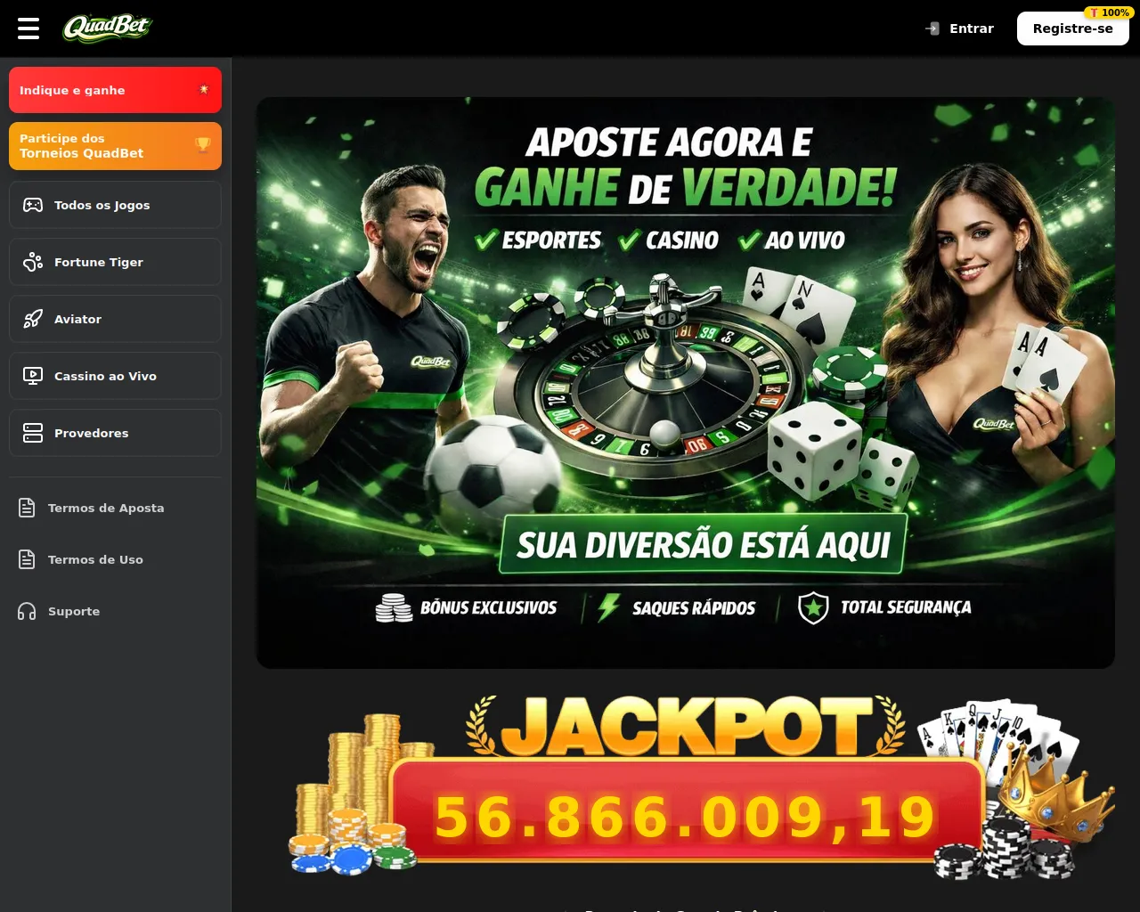 Screenshot of quadbet.fun
