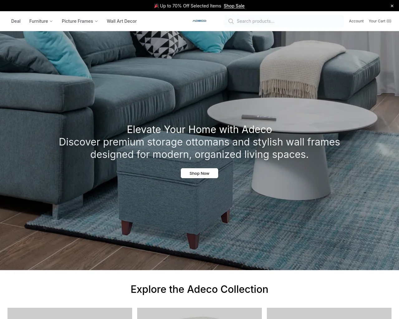 Screenshot of adecostore.shop