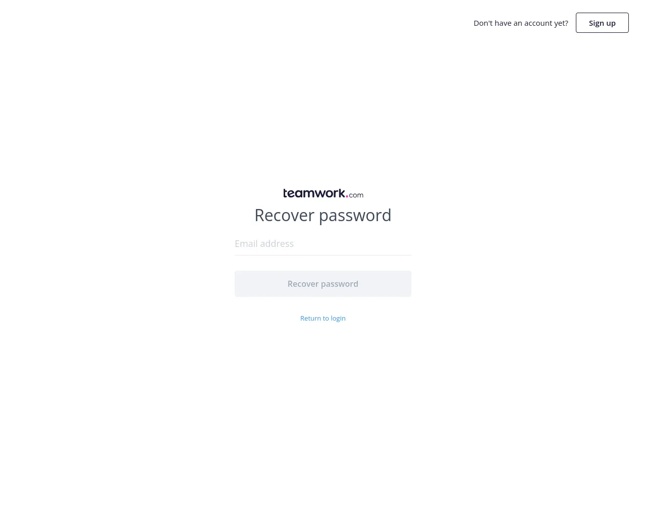 Screenshot of teamwork-recover-password.com
