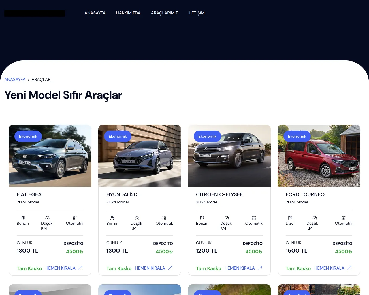 Screenshot of mrtkiralama.com