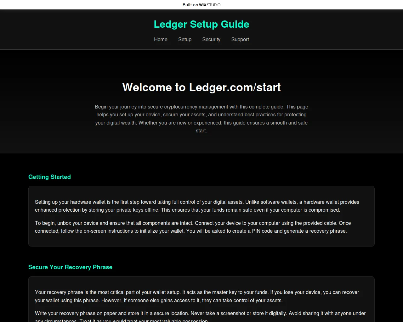 Screenshot of homepage-startnow.wixstudio.com