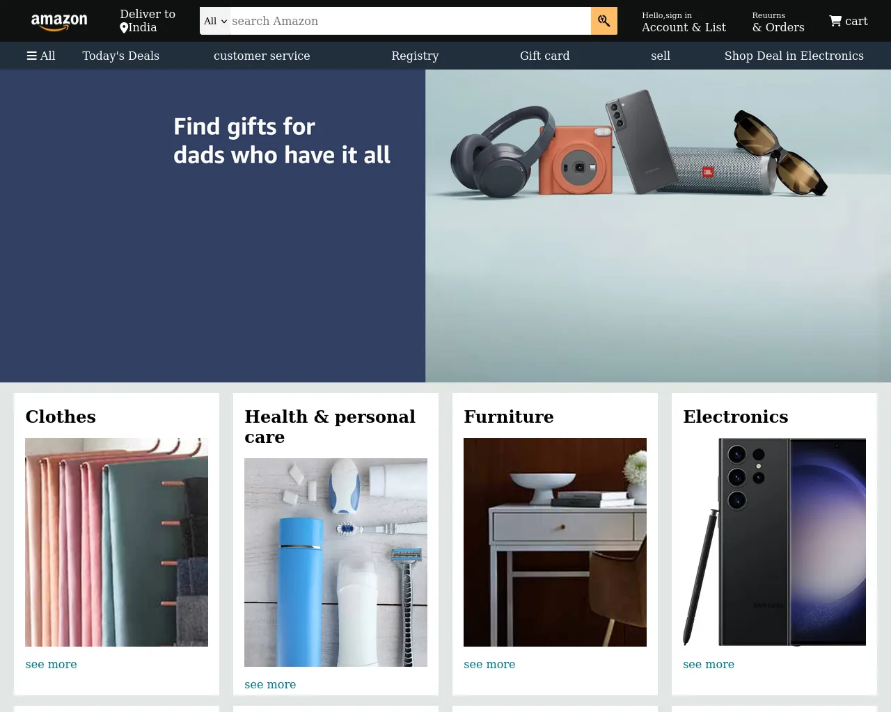Screenshot of amazon-clone-pi-nine.vercel.app