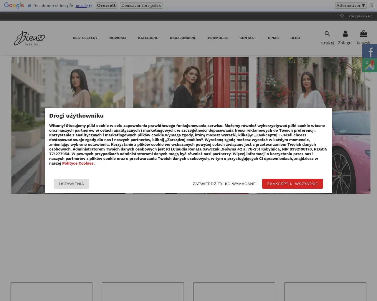 Screenshot of bienfashion.live